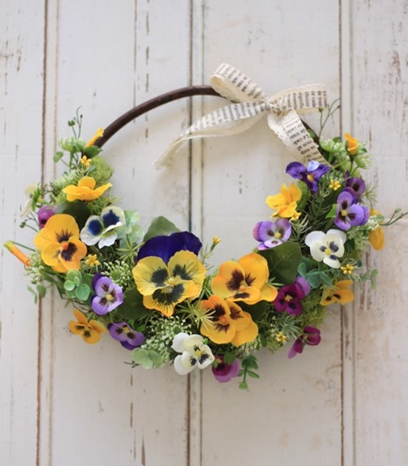 スプリング＊パンジーリース