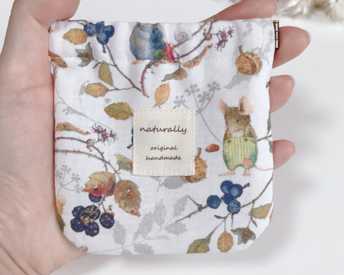 手のひらサイズ バネ口ポーチ ねずみさん バネ口10cm ポーチ iLOW 通販