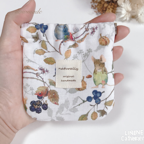 手のひらサイズ バネ口ポーチ ねずみさん バネ口10cm ポーチ iLOW 通販