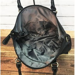 ナイロン+フェイクレザー　4way BAG BLACK 3枚目の画像