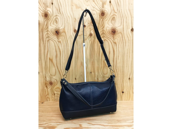 便利でカワイイ♬　washing PU　4way　プチBAG　NAVY 6枚目の画像