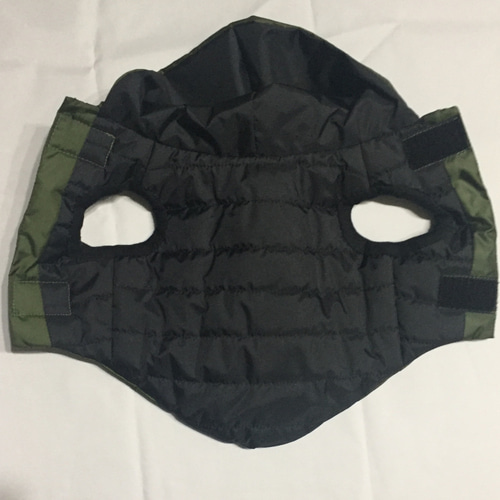 卸し売り購入 フード付きダウンジャケット Mサイズ オレンジ/ブラック(橙/黒 犬服・アクセサリー