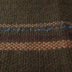 手織り　ブラウン系Mix ウール　マフラー　027 5枚目の画像