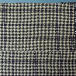 手織り　カシミヤ＆アンゴラ　千鳥格子ブラック系/パープル格子　マフラー　031 6枚目の画像