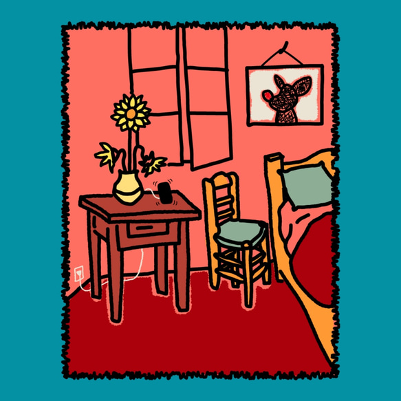 コーラルピンクがかわいいアートなスマホケース「住人401号」 2枚目の画像