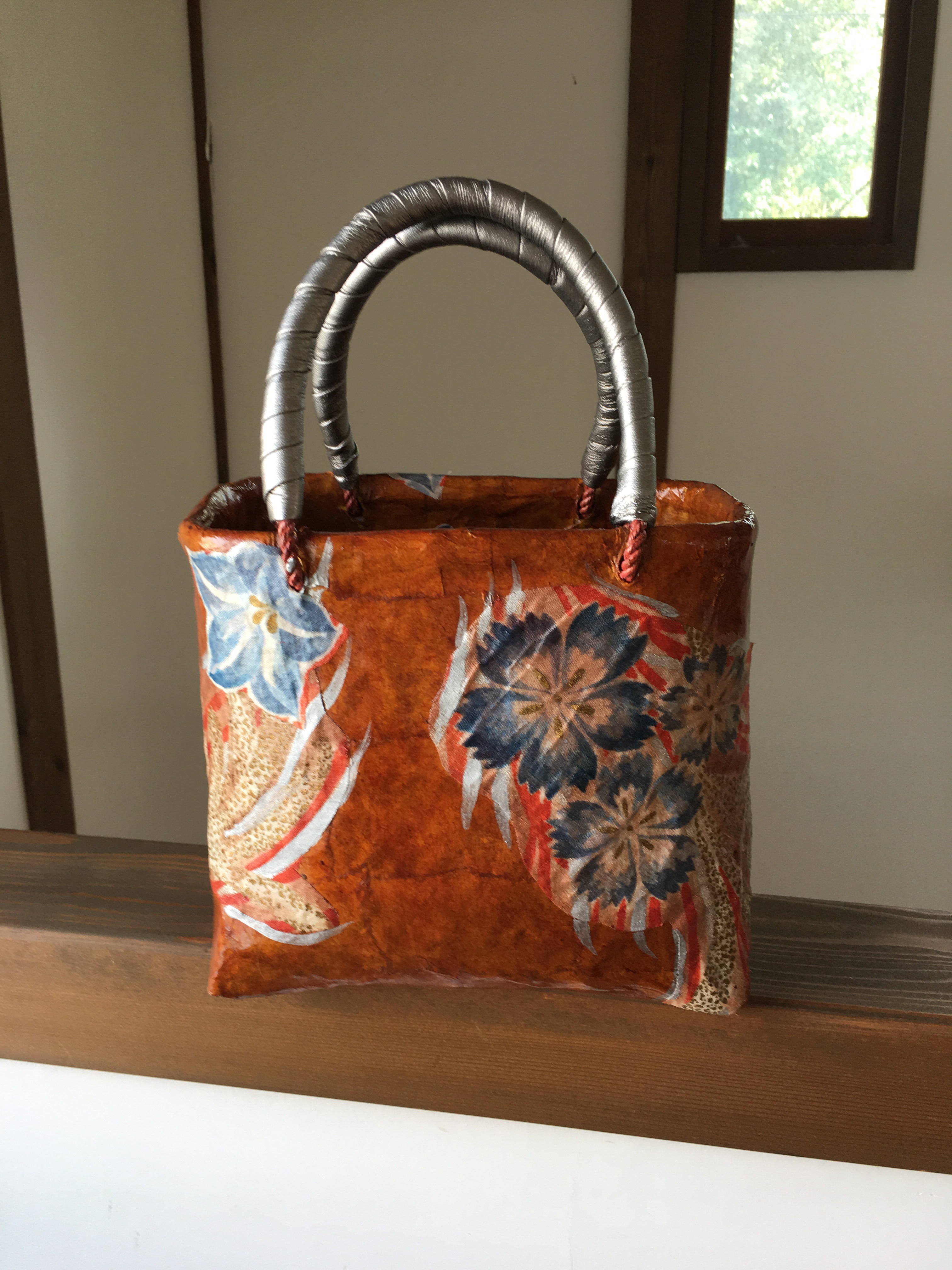 一閑張り籠バッグヴィンテージ帯 かごバッグ atelier-fumika 通販