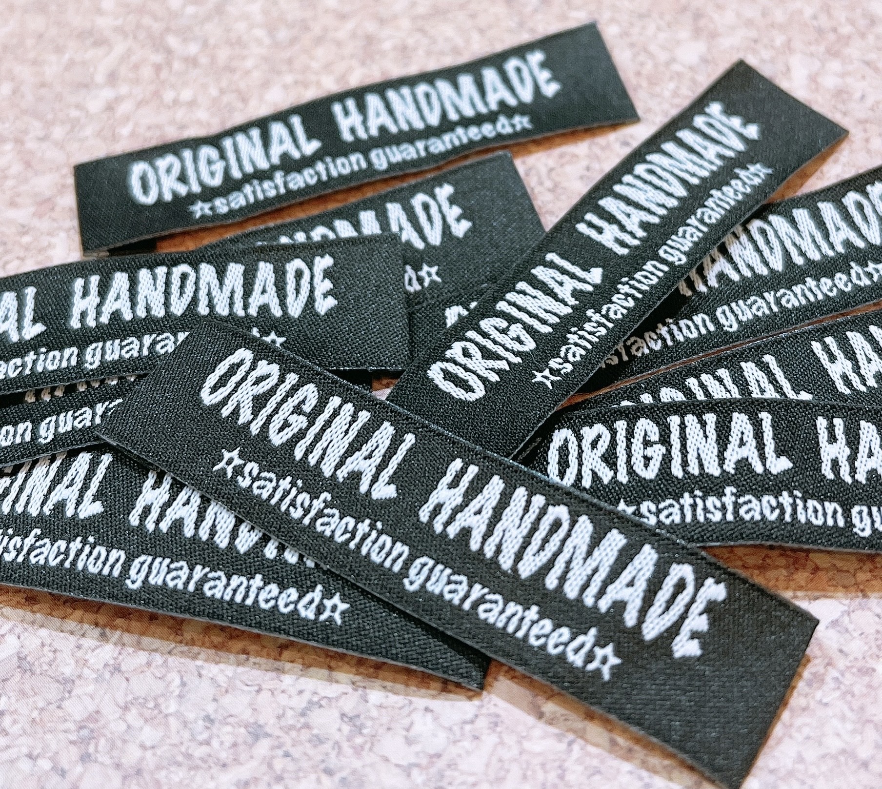 布タグ 刺繍タグ 黒originalタグ 10枚 ワッペン・アップリケ