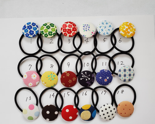 4つ選んで！くるみボタンのヘアゴム ヘアゴム はなちゃん 通販