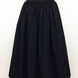 ギャザースカート（ブラック） 3枚目の画像