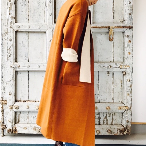 ストール付き ウールガウンコート（キャメル） コート Direct0301 通販