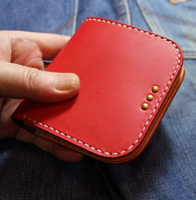 赤くて丸い ヌメ革ビルフォード rm315 【受注生産】