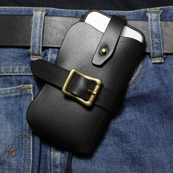 斜め装着スマホホルスター ブラック rm326 iPhoneケース・カバー FREE