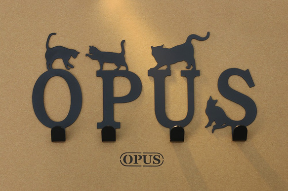 【OPUS東齊金工】當貓咪遇上字母B掛勾黑/壁飾掛勾/傢飾掛架/生活收納/衣架/造型掛鉤/無痕/HO-ca10-B(B) 第2張的照片