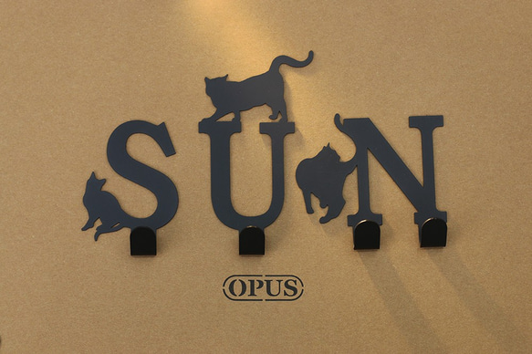 [OPUS Dongqi Metalworking]猫が文字Cフック黒/壁掛けフック/家具ラック/リビング収納/ハンガー/形状フ 6枚目の画像