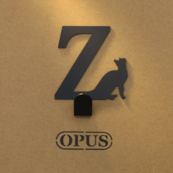 【OPUS東齊金工】當貓咪遇上字母Z掛勾黑/壁飾掛勾/傢飾掛架/生活收納/衣架/造型掛鉤/無痕/HO-ca10-Z(B) 第1張的照片