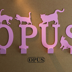 【OPUS東齊金工】當貓咪遇上字母A掛勾粉紅/壁飾掛勾/傢飾掛架/生活收納/衣架/造型掛鉤/無痕HO-ca10-A(P) 第2張的照片