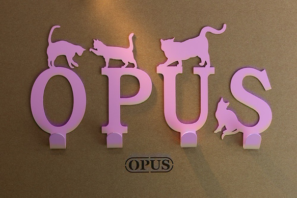 【OPUS東齊金工】當貓咪遇上字母S掛勾粉紅/壁飾掛勾/傢飾掛架/生活收納/衣架/造型掛鉤/無痕HO-ca10-S(P) 第2張的照片