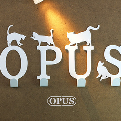[OPUS Dongqi Metalworking]猫が0番吊りフックホワイト/壁掛けフック/家具吊りラック/リビング収納/ハン 6枚目の画像