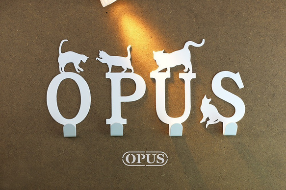 [OPUS Dongqi Metalworking]猫が8番フックホワイト/壁掛けフック/家具棚/リビング収納/ハンガー/ギフト 6枚目の画像