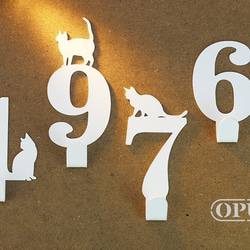[OPUS Dongqi Metalworking]猫がシンボルとフックに出会ったとき/白/壁掛けフック/家具吊りラック/リビン 3枚目の画像