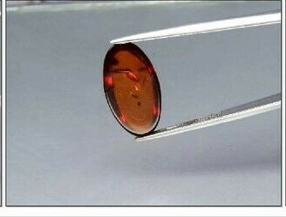 大粒4.58ct！天然石 アンバー 琥珀 ルース ポーランド産　綺麗なオレンジの色味！ 6枚目の画像