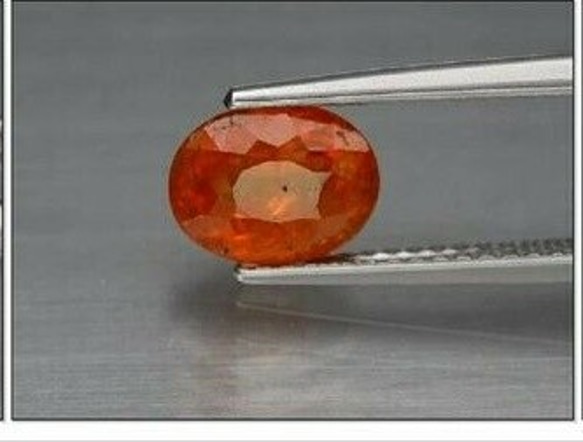 天然石 スペサルティン ガーネット ルース 1.99ct ナンビア／アフリカ産 非加熱　優しく綺麗な色味！② 9枚目の画像