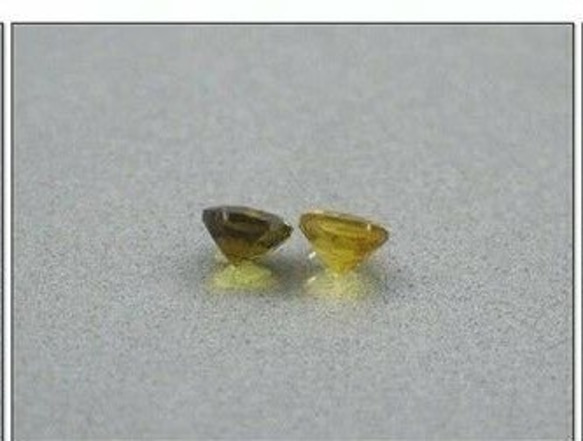 2粒・計0.88ct！ 天然石 イエロー グリーン トルマリン ルース モザンビーク／アフリカ産 非加熱　可愛らしいラウ 3枚目の画像