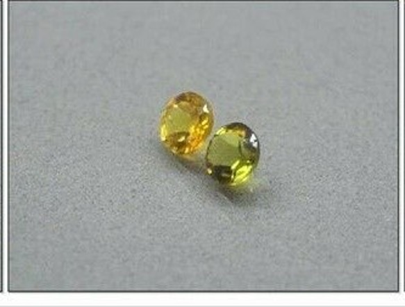 2粒・計0.88ct！ 天然石 イエロー グリーン トルマリン ルース モザンビーク／アフリカ産 非加熱　可愛らしいラウ 9枚目の画像