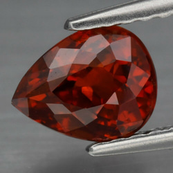 天然石 オレンジ レッド スペサルティン ガーネット ルース 1.19ct ナンビア／アフリカ産 非加熱 1枚目の画像