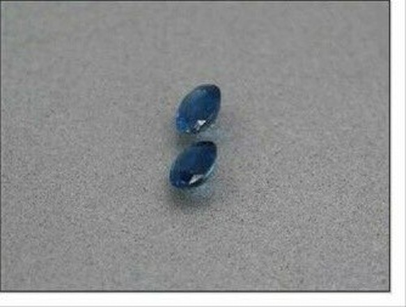2粒・計0.63ct！ 天然石 ブルー サファイア ルース アフリカ産　可愛らしいオーバルカット！ 10枚目の画像