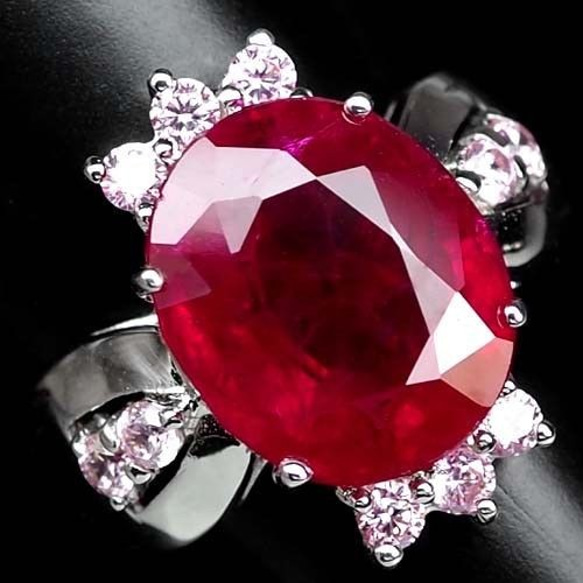 登場! 大粒9ct！ ピジョン・ブラッド ルビー リング 指輪 14号 アクセサリー
