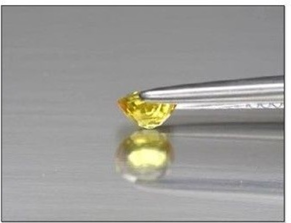 天然 イエロー サファイア ルース 0.38ct チャンタブリー産 5枚目の画像