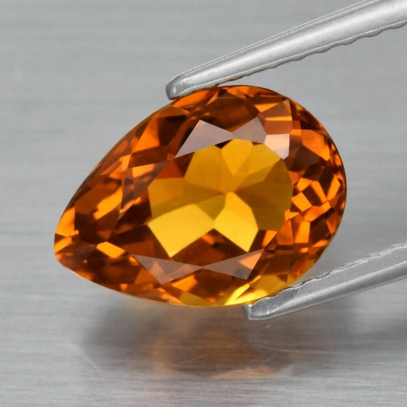 天然 シトリン ルース 2.06ct 非加熱 ブラジル産　IFのような綺麗な透明感！