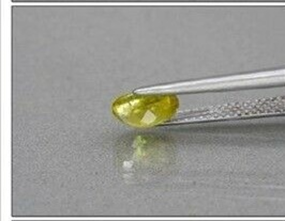 天然石 スフェーン ルース 1.01ct 非加熱 マダガスカル産　虹が煌めくグリーン・イエローカラー！ 5枚目の画像