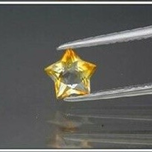 天然石 シトリン スターカット ルース 0.69ct 非加熱 ブラジル産 