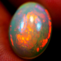 天然石 大粒4.09ct ハニカムオパール 美麗 希少 ルース 煌めく遊色効果