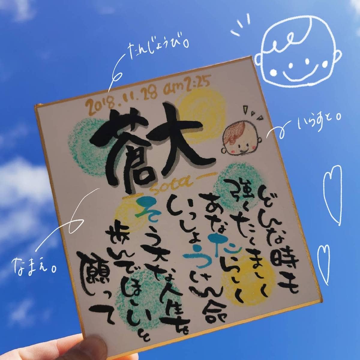 煮込み様用【再開特別価格30%OFF❀】水彩 オーダーデザイン 彩りポエム命名書 煮込み様用【再開特別価格30%OFF❀】水彩 オーダーデザイン 彩り