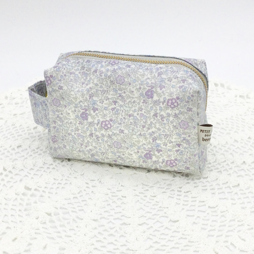 リバティラミネート 持ち手付スクエアポーチ♡ ポーチ berry's M 通販