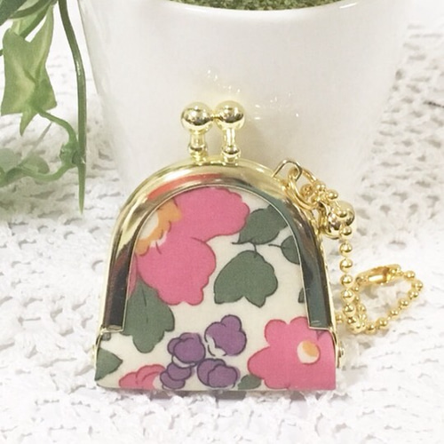 リバティ ハンドメイド がま口キーホルダー552