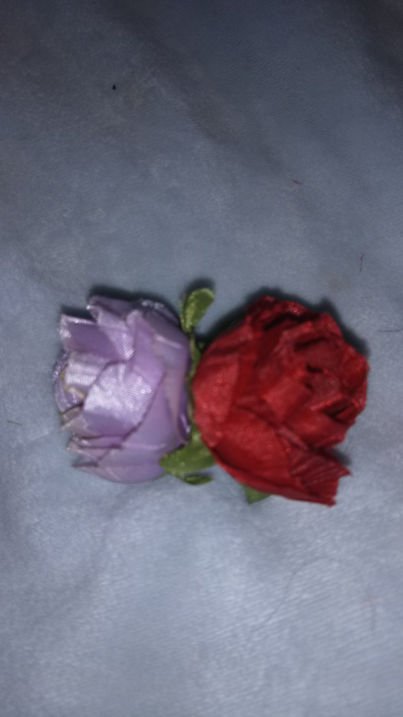 ラピスラズリサザレと薔薇造花のリング 4枚目の画像
