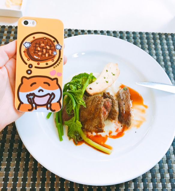 吃牛排の貓 IPHONE手機殼 Steak phone case 第7張的照片