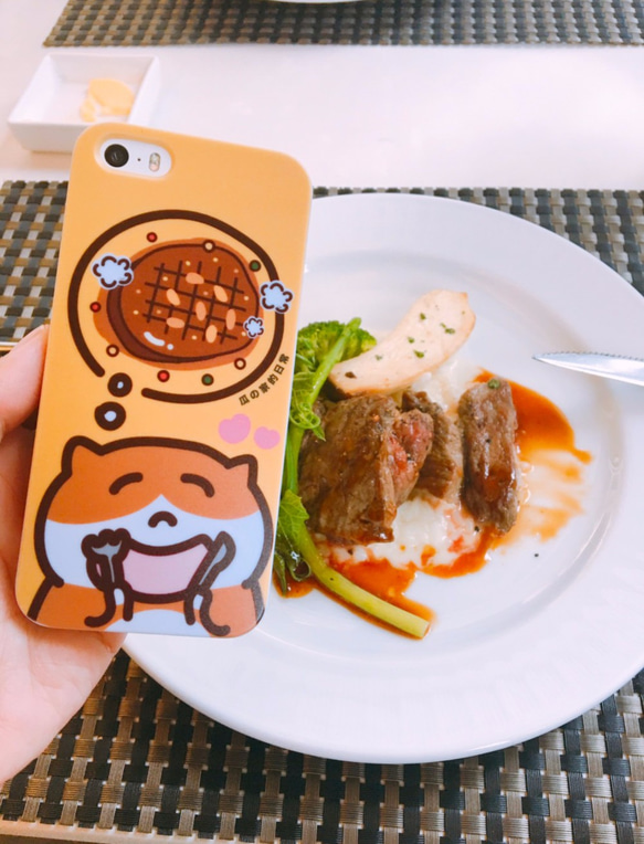 吃牛排の貓 IPHONE手機殼 Steak phone case 第8張的照片