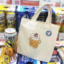 微醺の日常 帆布手提袋(午餐袋)  雙杯飲料袋 手工印製 Canvas bag 第3張的照片