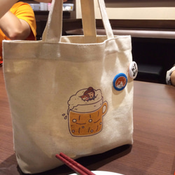 微醺の日常 帆布手提袋(午餐袋)  雙杯飲料袋 手工印製 Canvas bag 第10張的照片