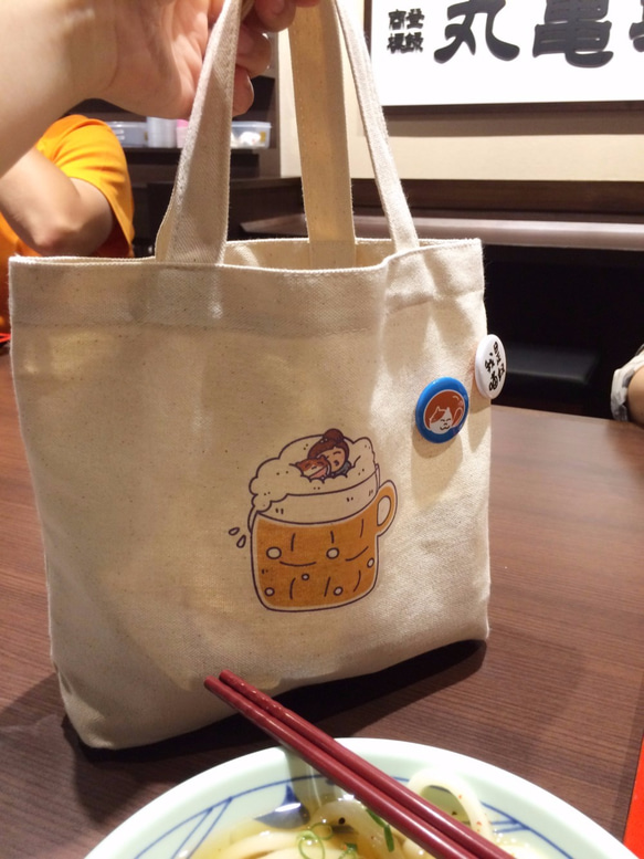 微醺の日常 帆布手提袋(午餐袋)  雙杯飲料袋 手工印製 Canvas bag 第10張的照片