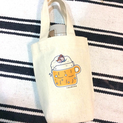 微醺の日常 帆布飲料袋(冰壩杯杯) 手工印製 Canvas bag 第2張的照片