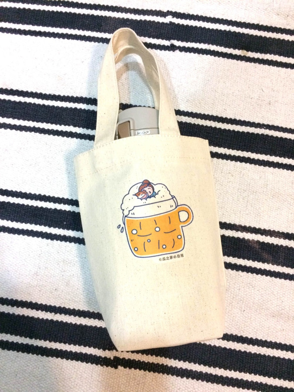 微醺の日常 帆布飲料袋(冰壩杯杯) 手工印製 Canvas bag 第2張的照片