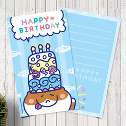 生日快樂喵の日常 插畫卡片 Happy Birthday To Cat Cards 第2張的照片