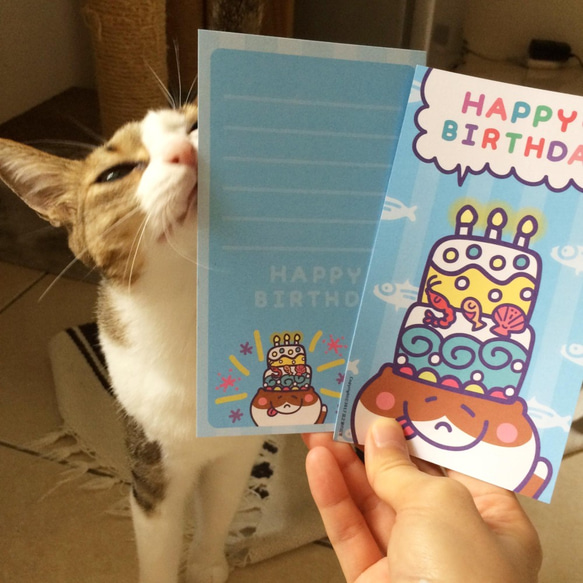 生日快樂喵の日常 插畫卡片 Happy Birthday To Cat Cards 第6張的照片