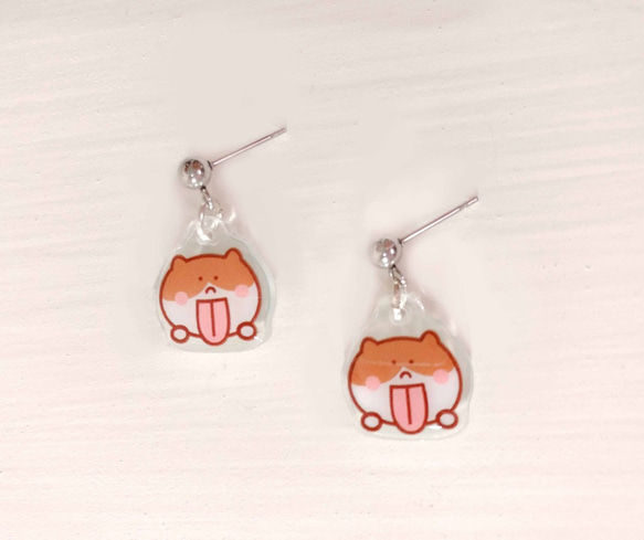 吐舌頭の貓 抗敏耳針 /耳環耳夾 成對手作款 Cats Earring Meow! 第1張的照片